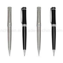 Silver and Black Twist Promotional Design Ball Pen